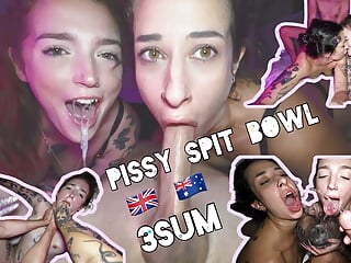 Australian Kiki &amp; British Amy Pissed on and FUCKED HARD