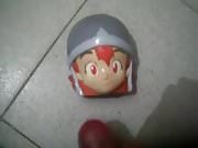Big cumshot on Sora (Digimon) doll head