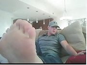 Straight guys feet on webcam #536