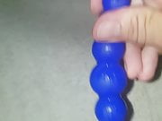 Blue anal beads