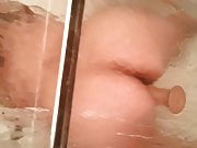 wife playing in shower