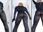 Ass in Black Catsuit