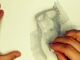 Stepsister drawing nude boobs...