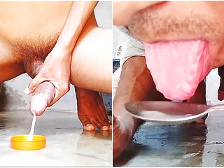 Hot Cumshot And Eating My Own Cum