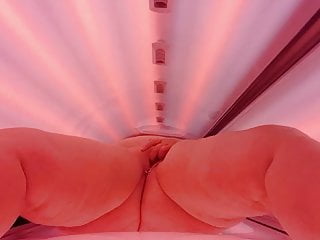 Piercing, BBW Masturbator, Orgasm, Solarium Masturbation