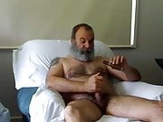 Bear daddy smoking and jerking off