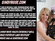 Both Sindy Rose holes extremly well fisted by LadyKestler