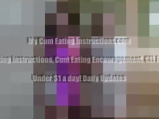 Eating Her out, Female Masturbation, Cummed, My Cum Eating Instructions