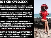 Hotkinkyjo take mrhankey cyclop dildo anal & prolapse public