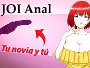 Spanish JOI Anal hentai: tu novia quiere probar su dildo doble.