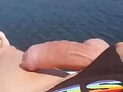 Wet big cock on lake