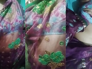 Indian Gay Crossdresser Gaurisissy feeling horny in pink saree xxx sex