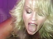 Hot Blonde mature milf slut throats and fucks black cock