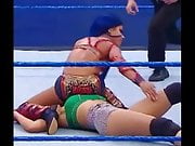 WWE - Sasha Banks with a front face pin on Lacey Evans