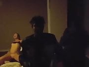 Rapping with girl fucking in background