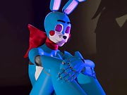 Toy bonnie playing with her self