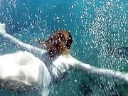 Swimming gracefully naked underwater