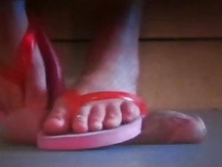 Nurse in Flip flops Giving Footjob