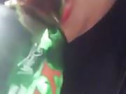 Samoan girl sucking on a bottle
