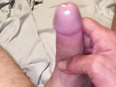 Stroking throbbing cock for the ladies 