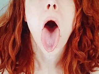Huge Cumshot On Ahegao Redhead Girl After 20 Days Of Nofap...