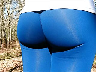 Ass leggings blue booty...