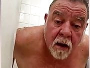 Grandpa takes a shower