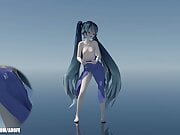 Miku in VRay with additional cam l Crab Rave