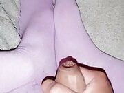 I cum on pink socks 