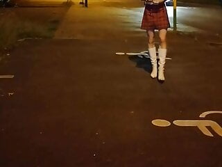 Bella the street whore at night looking for cock