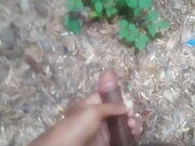 outside naked jerking off cumshot 