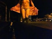 tranny public stripping