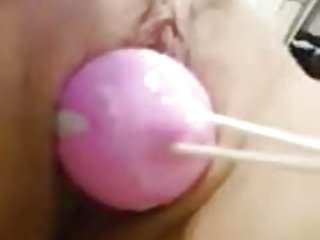 Cum all over her toy...