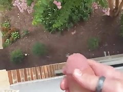 Balcony quarantine sperm rain cum