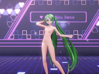 Strip Dance, Hatsune Miku Hentai, Long Hair, 3D