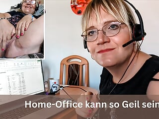 Horny in the Home Office - Masturbation with Fingers and Voice