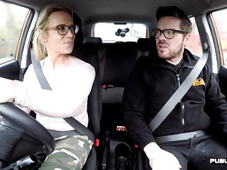 English milf publicly blows driving instructor...