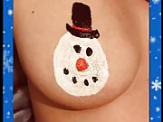 Carrot-Nipple the snowman