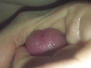 Close up cum on wifes  tits