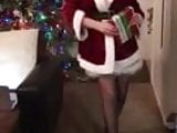 My ex submissive girlfriend singing Santa Baby for me
