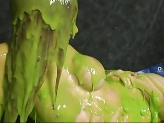 Fi Stevens tied up writhing in slime