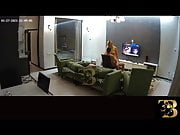 Fucking on the sofa - CCTV