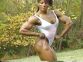 Muscular Woman, FBB, Black, Full
