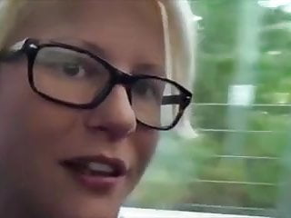 Public Nudity, Blowjob, Hardcore Blonde, Train