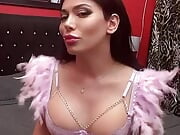 Sexy Trans Woman in pink costume