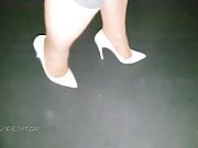 ON Cum on heels just posing