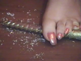 Candle Scratching With Long Toenails