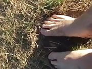 Rubbing my feet in mud in public 