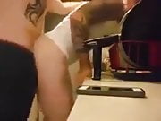 Gay lovers fuck in kitchen