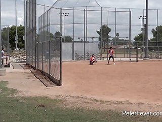Ken ott and gabriel play baseball...